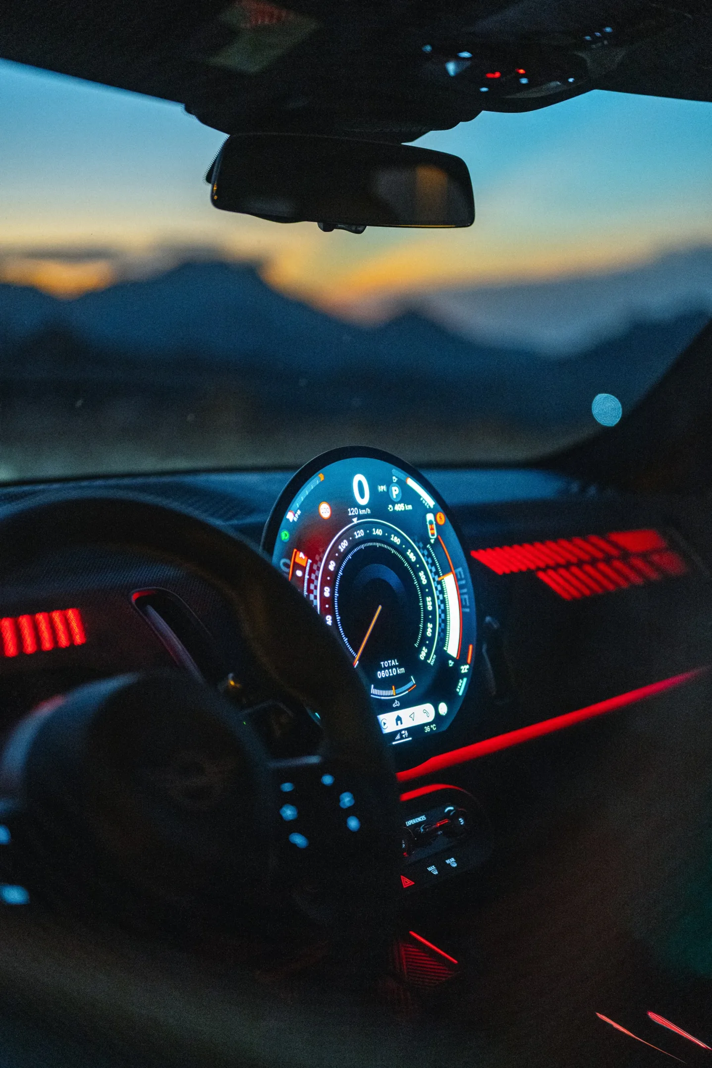 The MINI Countryman 4x4 with expressive casting under dramatic light